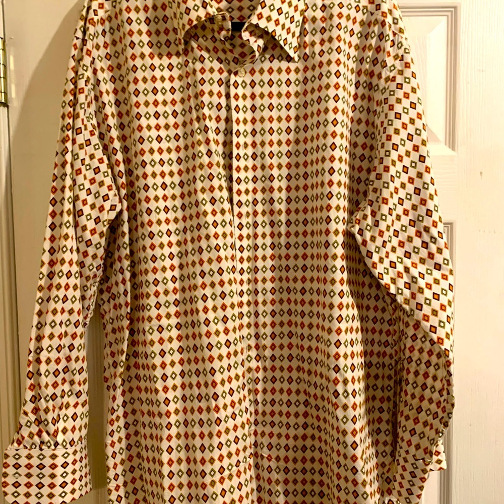 PSUDO Mens long sleeve button up shirt